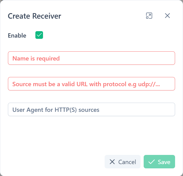 Receivers Import M3U