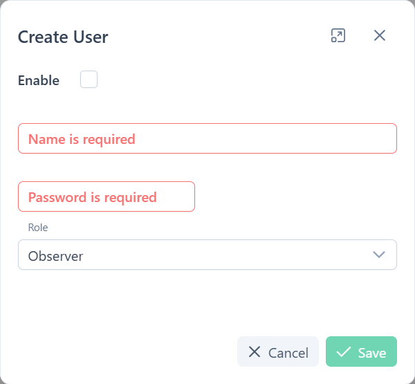 Users Create