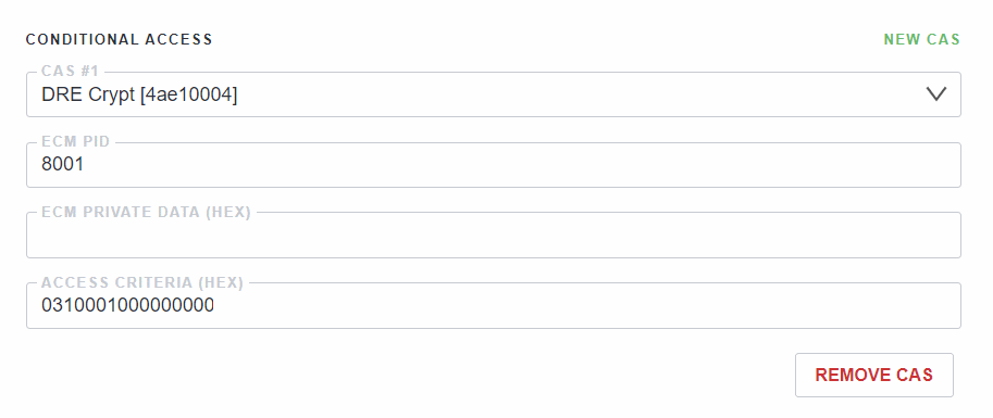 CAS Options for Channel