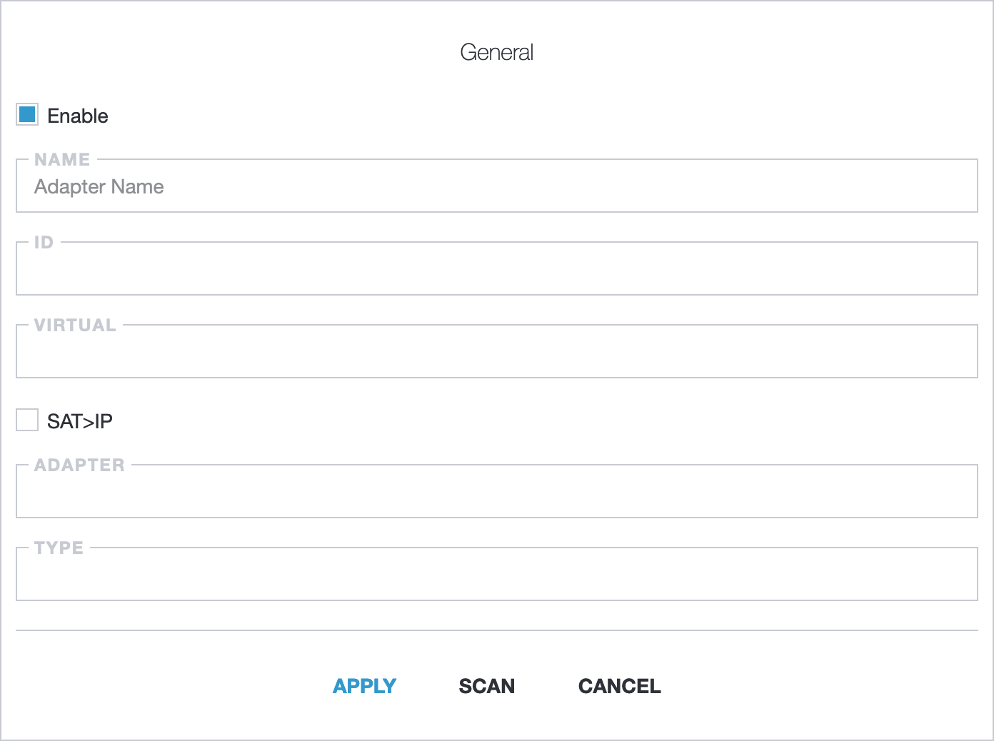 DVB General Options